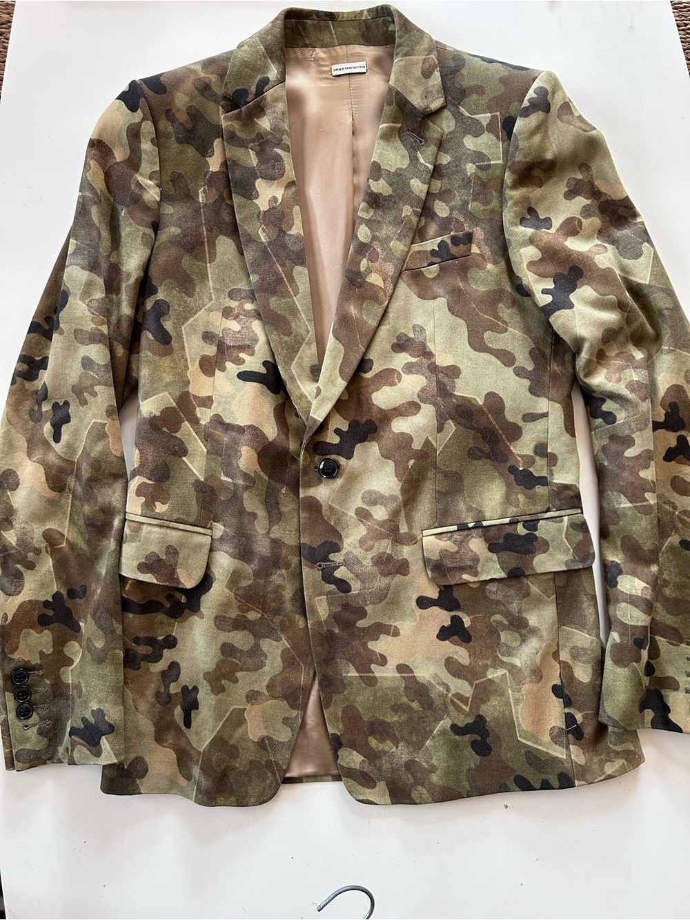 Dries Van Noten Camouflage Blazer Jacket Size 36 Euro 46– 2000s